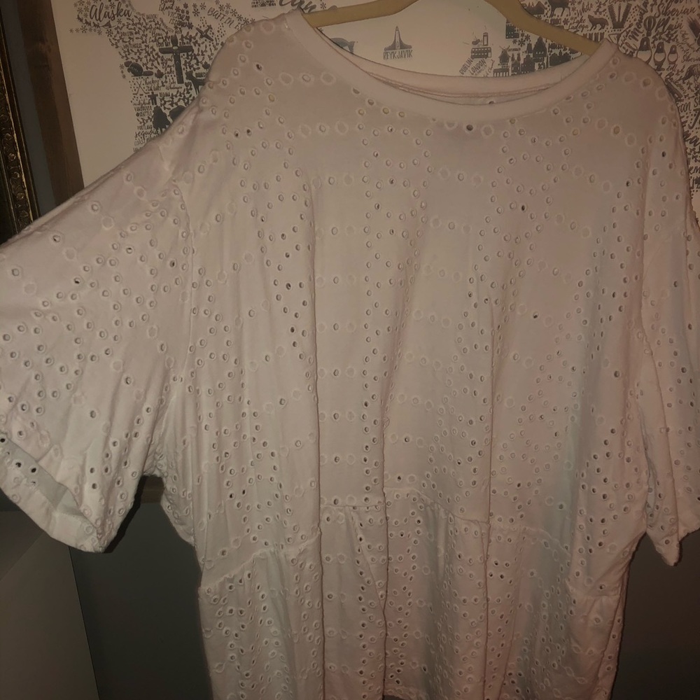 ASOS peplum style top with eyelet detailing